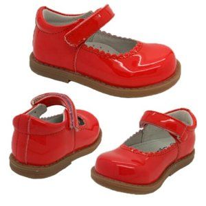 Grosby Mousey Coral Patent Party Shoe